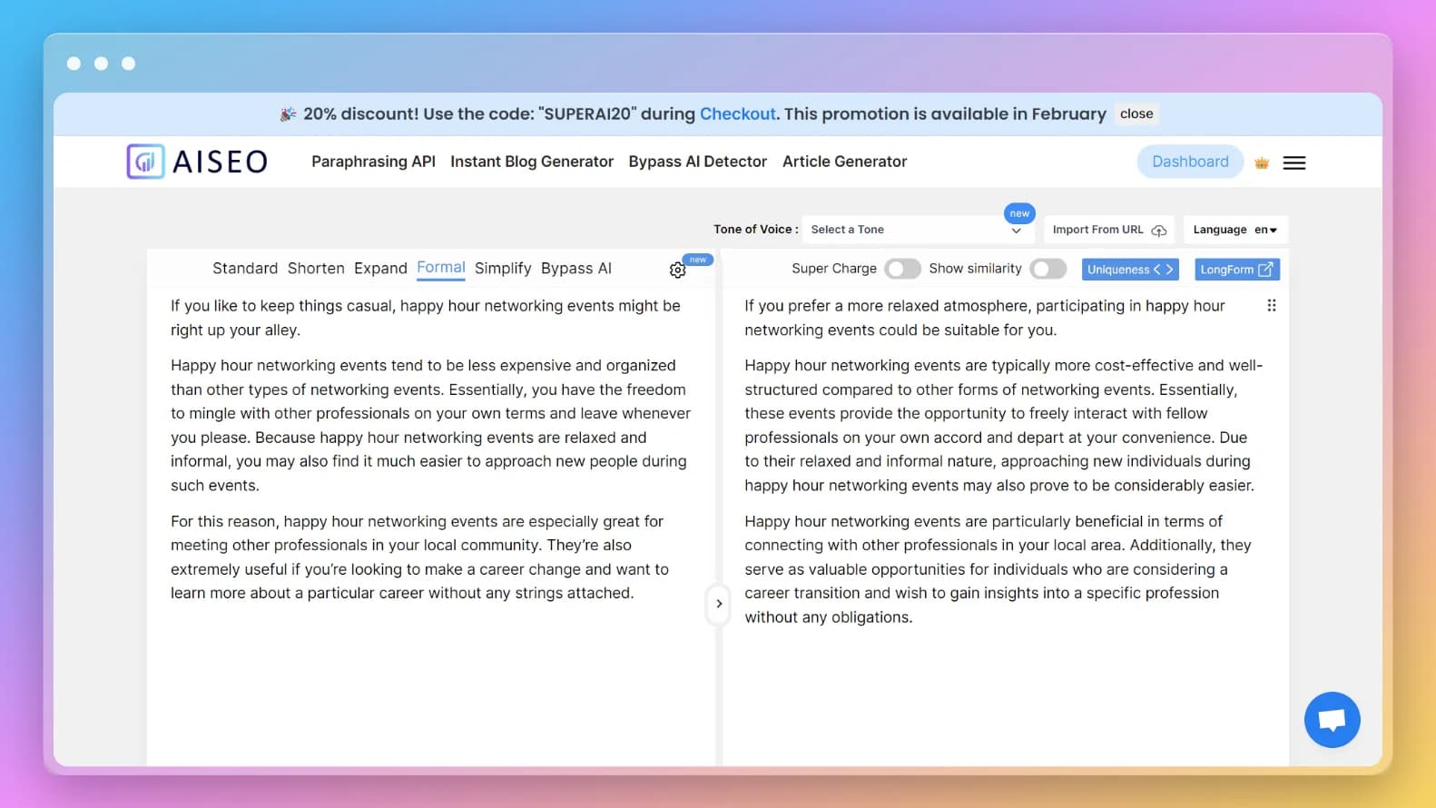 Maintain your voice while spinning text effortlessly